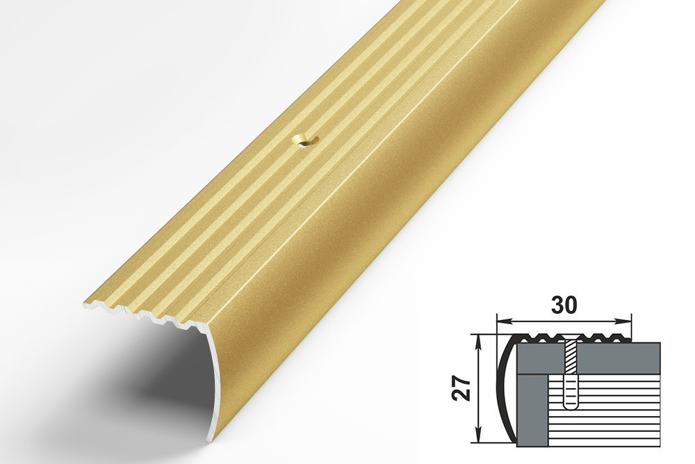 Порог угловой ПУ 04.2700.202л Золото