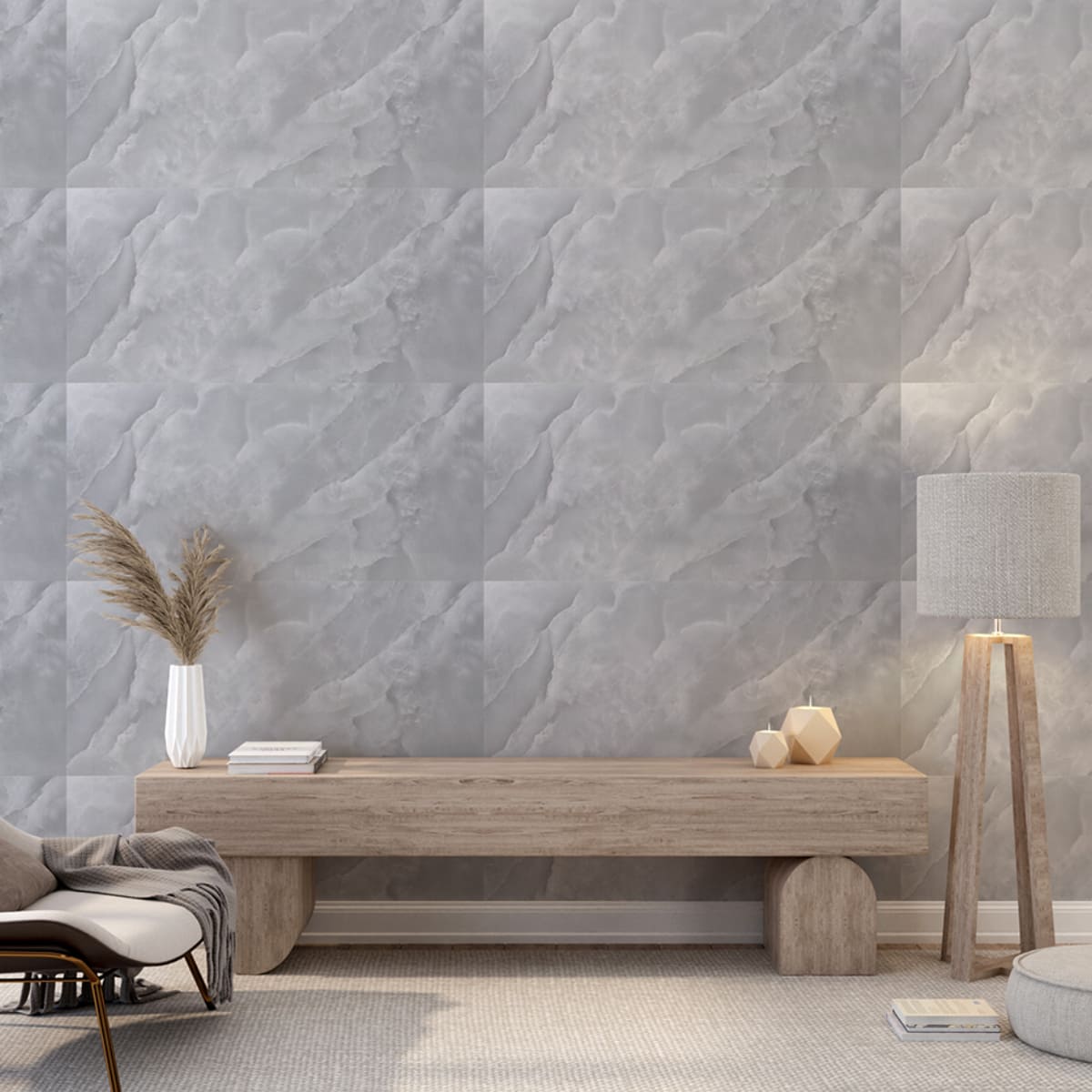 Панель самоклеющаяся ПВХ 300х600 мм 6шт/уп Мрамор Нова Мариба гранд. Цена указана за 1,08 м²