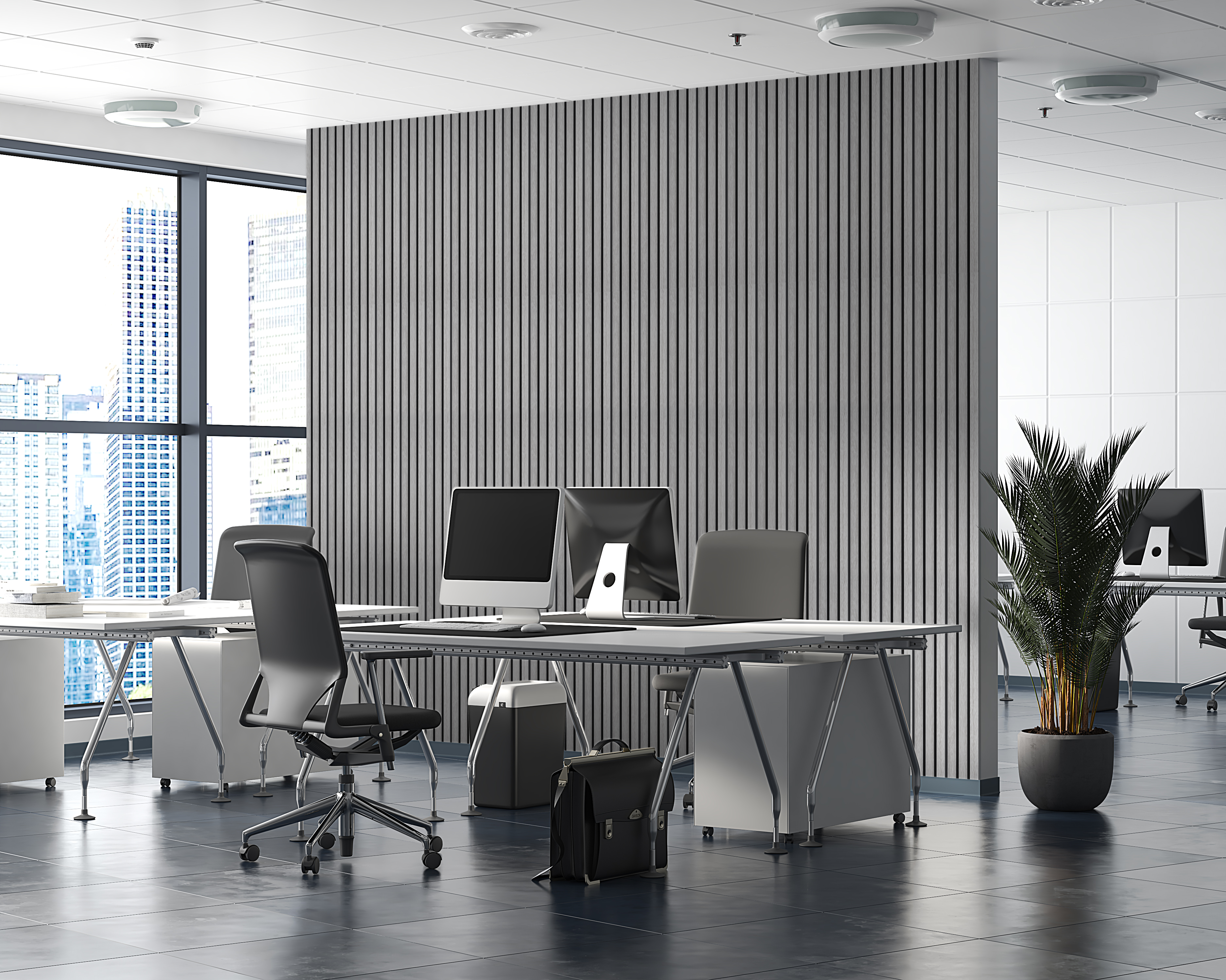 Панель вспененный полистирол ГРЕЙС 3D RAIL 120*2700 мм. Ясень серый