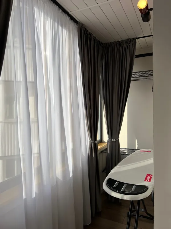 Карниз Шина черный комплект 3-х ряд ПВХ Волшебная палочка 2,2м