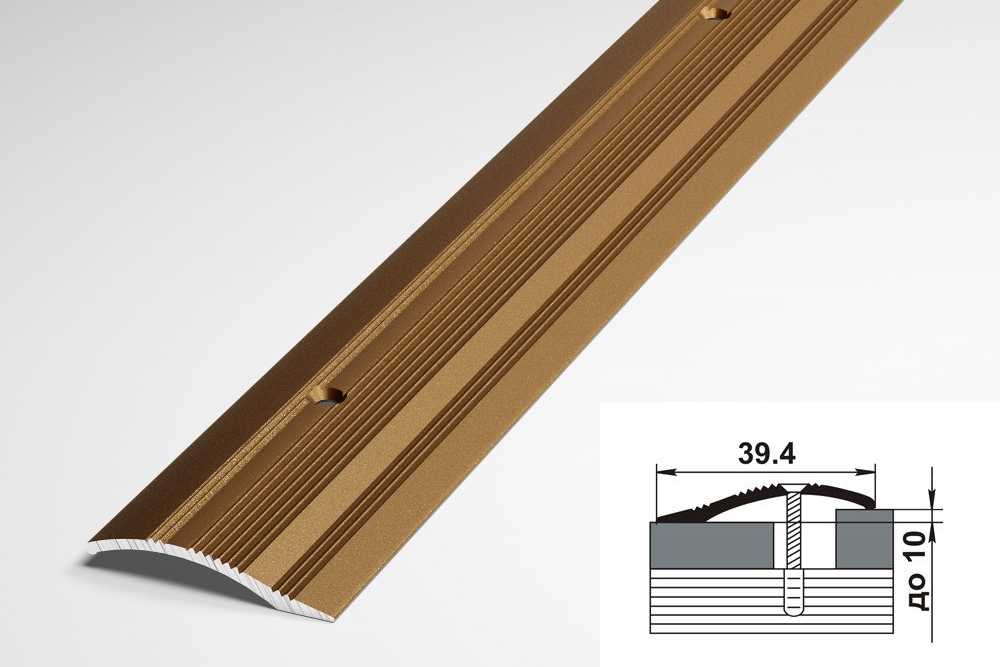 Порог разноуровневый ПР 02.1800.04 Бронза