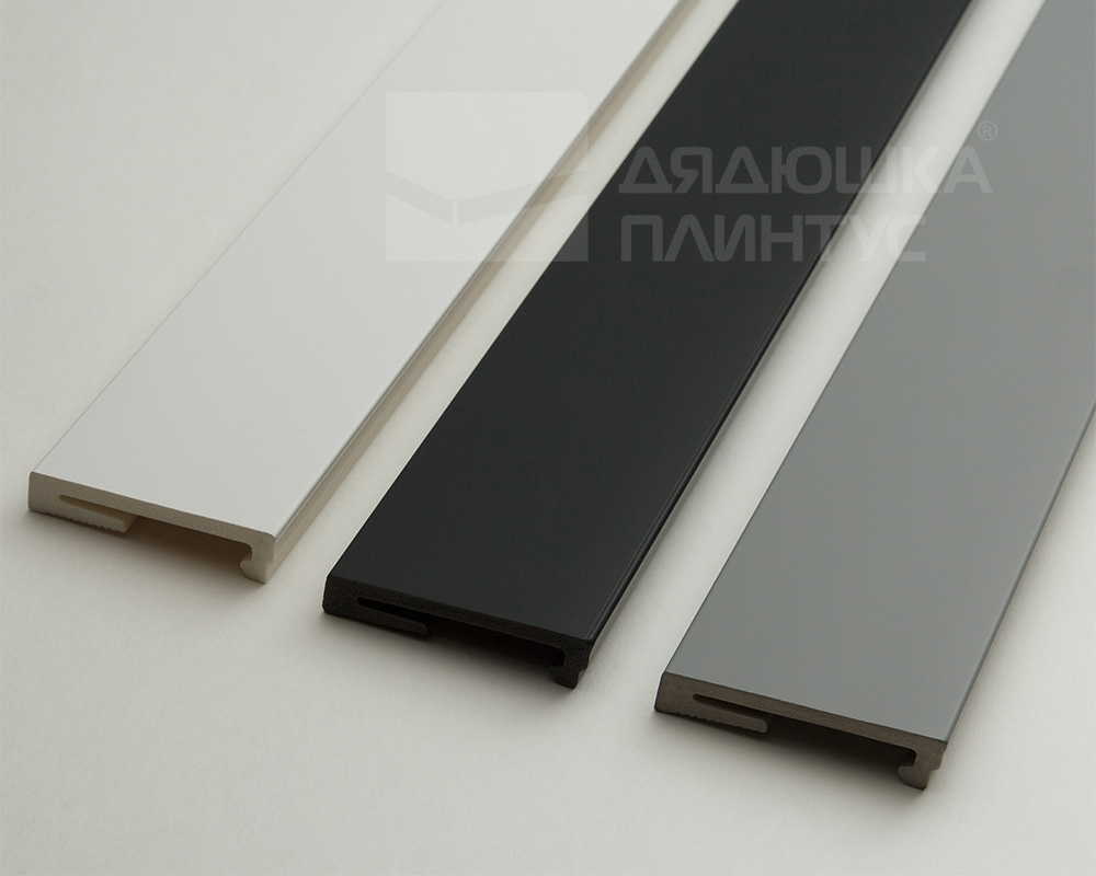 Плинтус напольный Salag Alpha 100 Черный 2,4м