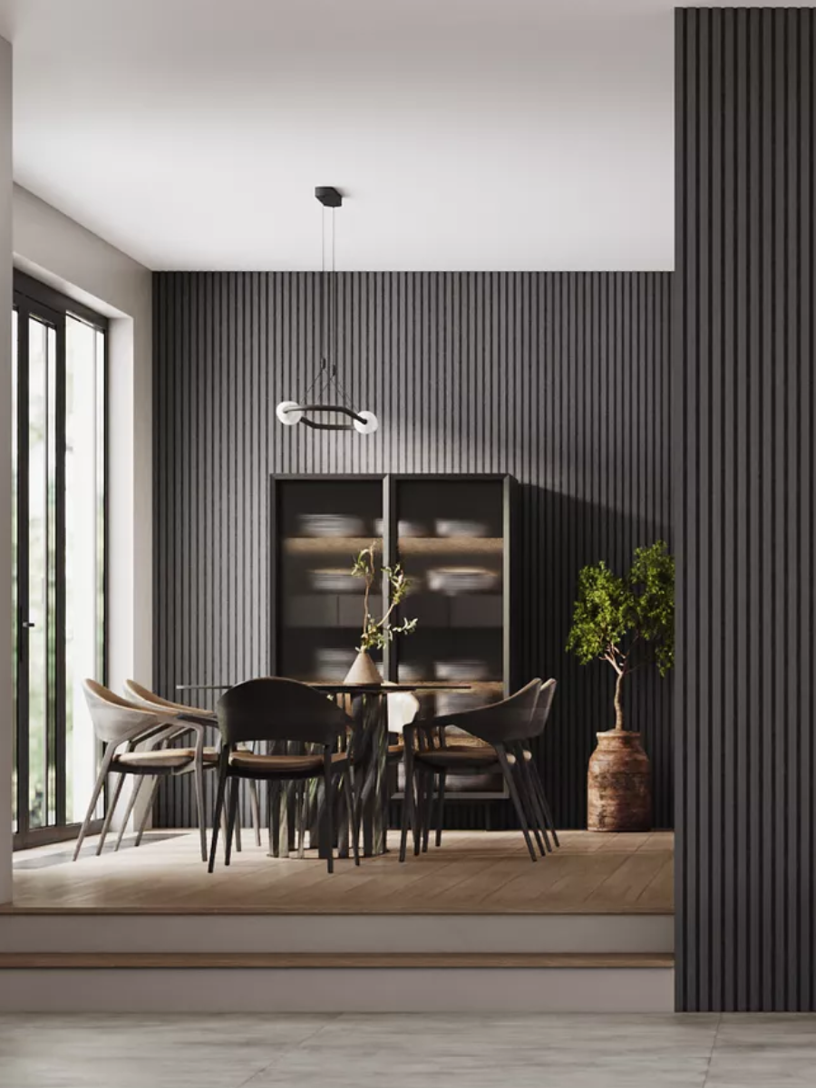 Рейка завершающая с монтажной планкой для панелей МДФ 2,75м L04 Черная