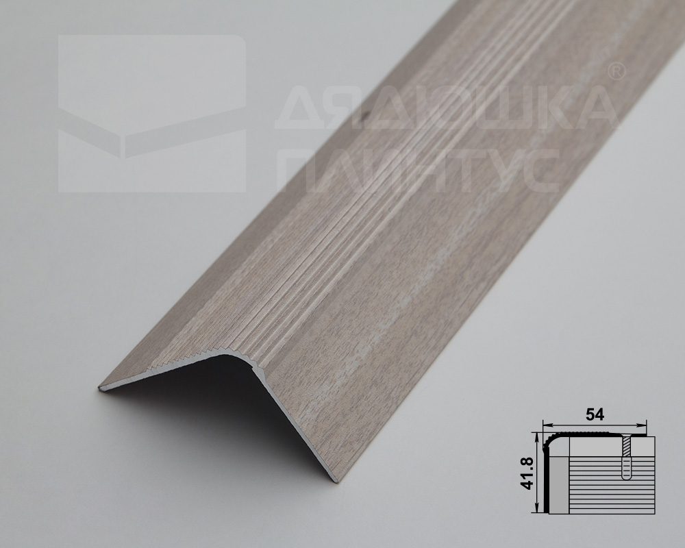 Порог угловой ПУ 02.900.106 Ясень белый