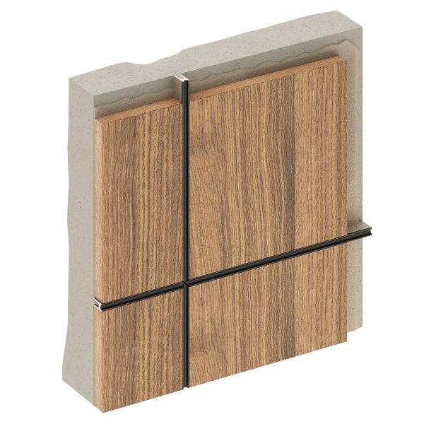 Разделитель алюминиевый стеновой Decaro D009A Black 3,0м