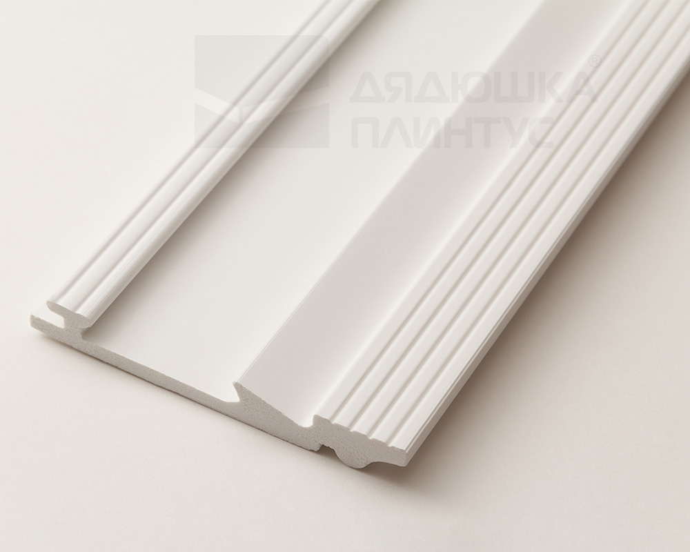 Плинтус СОЛИД 1 UHD 06/105C 105*14*2000 Белый под покраску