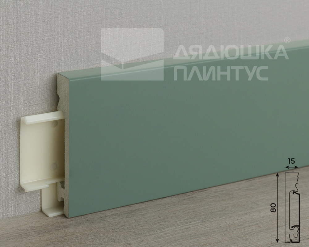 Плинтус из полистирола высокой плотности Волшебная Палочка. Окрашенная. 80мм 2м. NCS 2500-N