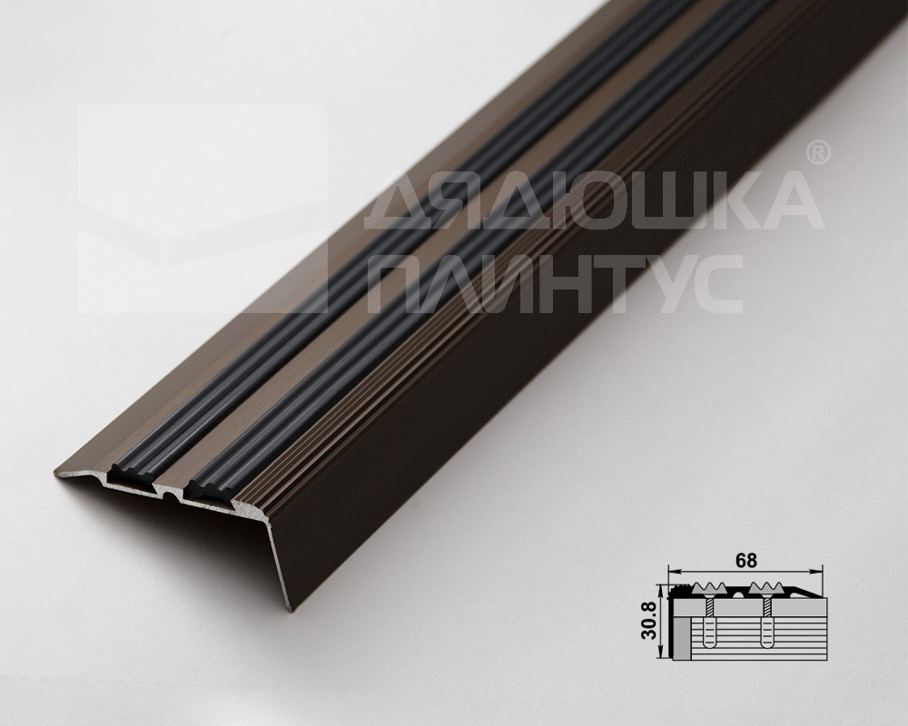 Порог угловой ПУ 07.2700.204л Бронза