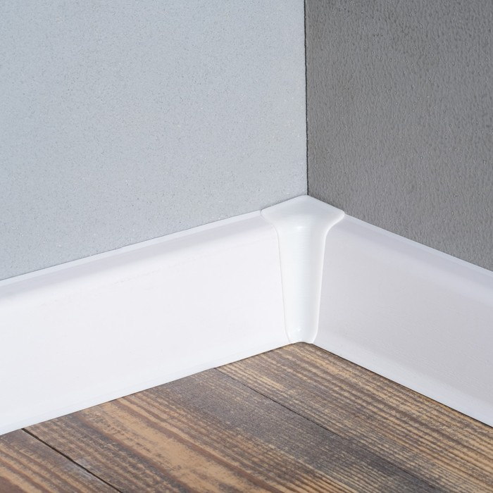 Плинтус ПВХ Salag NG80 80мм 2,5м. Белый