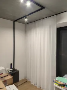 Карниз Шина черный комплект 3-х ряд ПВХ Волшебная палочка 1,8м