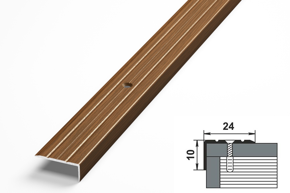 Порог угловой ПУ 01.2700.291 Дуб темный