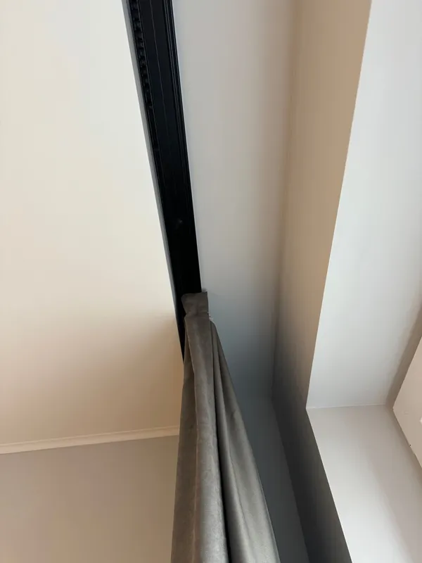 Карниз Шина черный комплект 3-х ряд ПВХ Волшебная палочка 1,8м