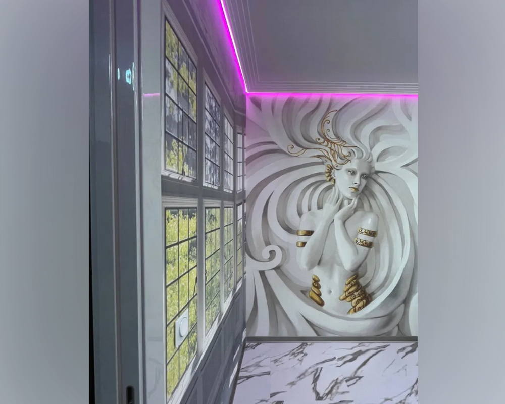 Карниз потолочный NMC IL5 50*50*2000. Белый под подсветку