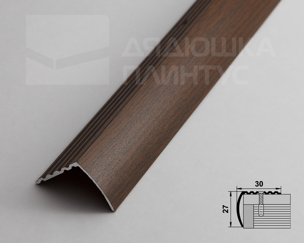 Порог угловой ПУ 04.900.091 Дуб темный