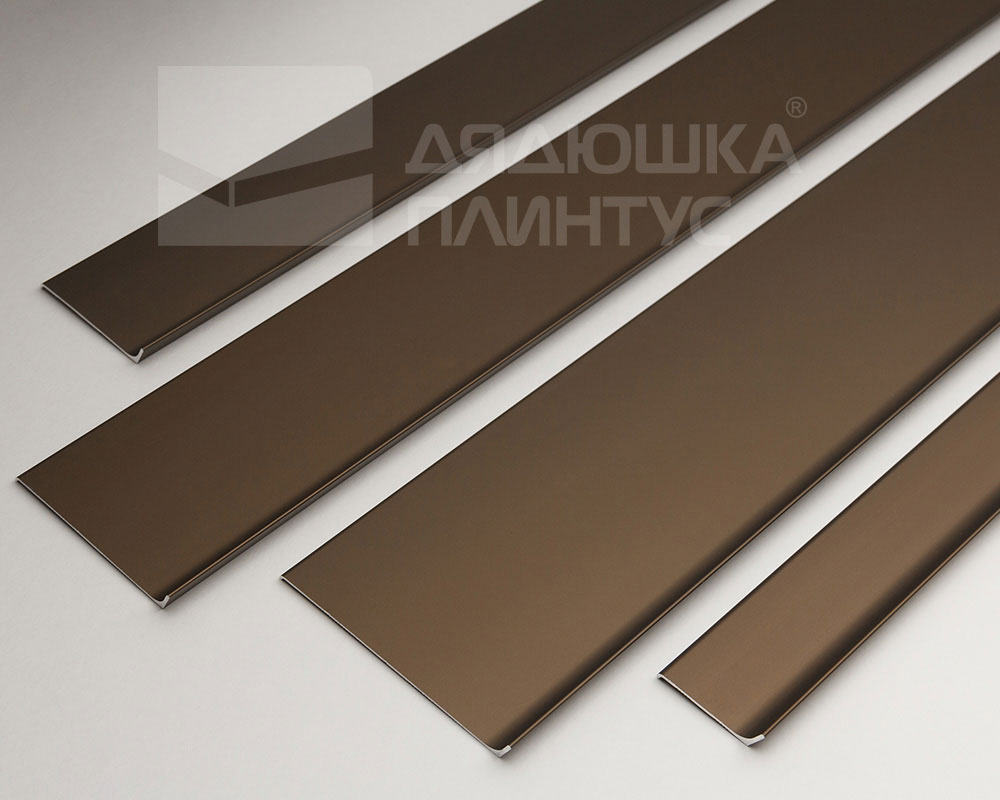 Плинтус алюминиевый Волшебная Палочка 40мм 3,0м Шампань матовая