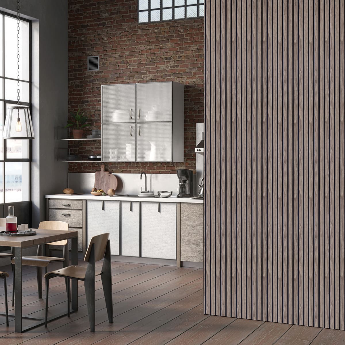 Панель вспененный полистирол ГРЕЙС 3D RAIL 120*2700 мм.  Кедр