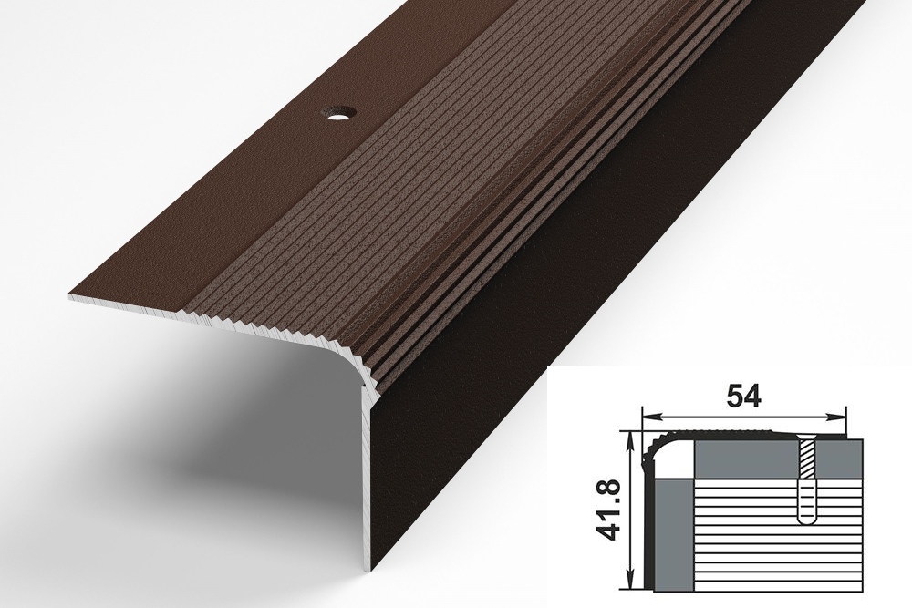 Порог угловой ПУ 02.900.03 Шоколад