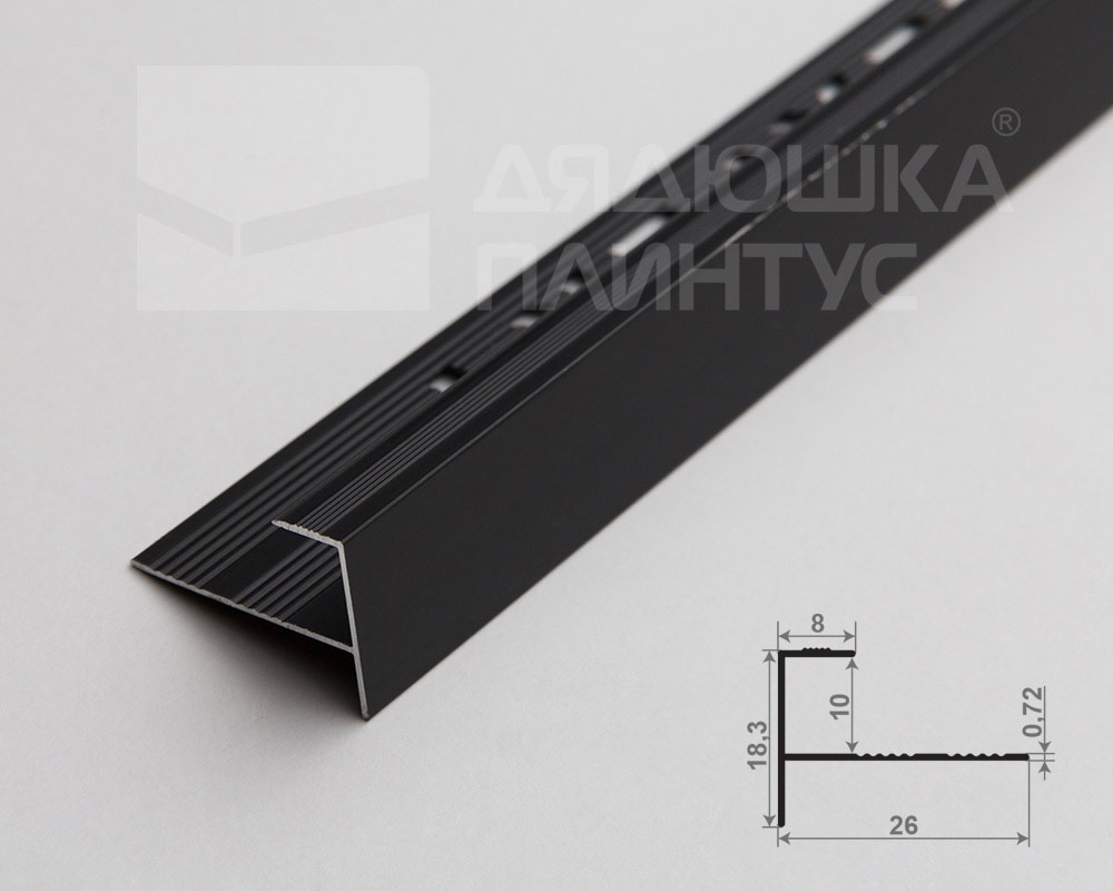 Профиль окантовочный Волшебная палочка Expert MSPKE 13.2700.15 10мм 2,7м Чёрный