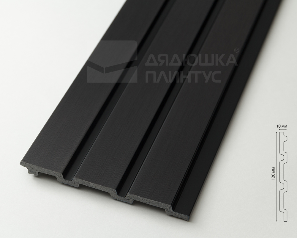 Панель вспененный полистирол ГРЕЙС 3D RAIL 120*2700 мм. Венге