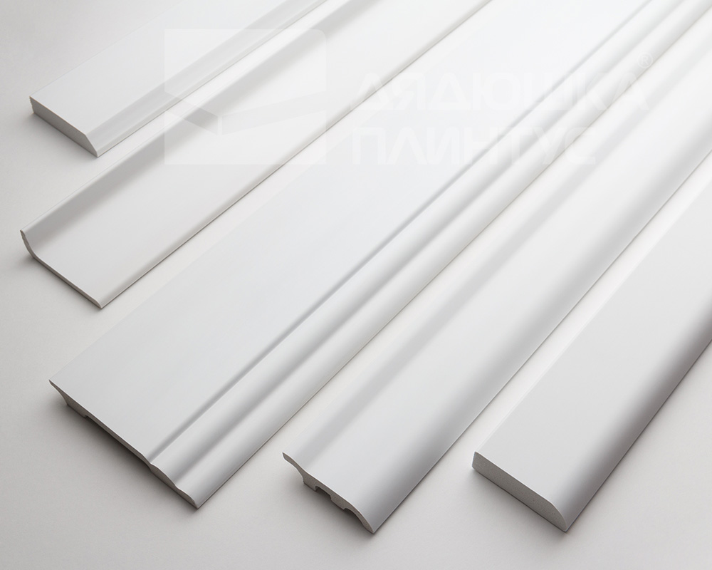 Плинтус из полистирола высокой плотности Волшебная Палочка 60*20*2000. MSPOL 122 Белый под покраску