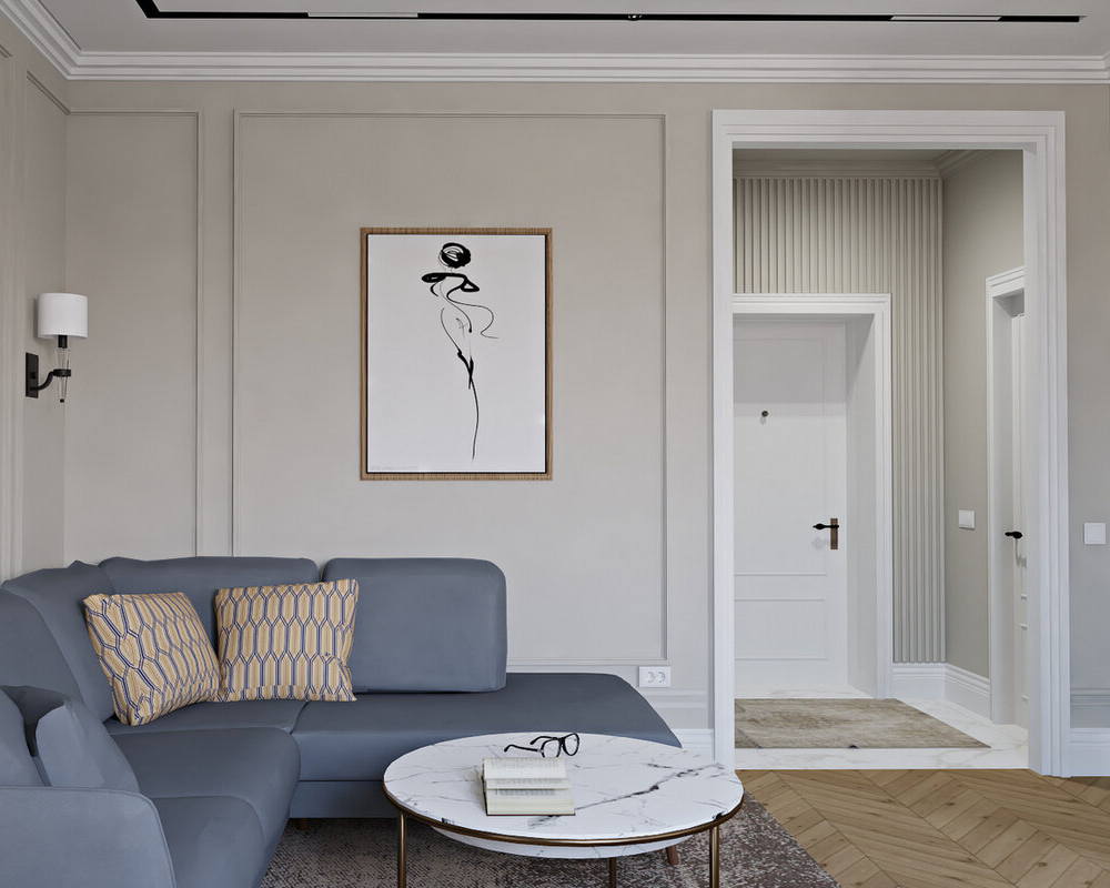 Карниз потолочный из полистирола высокой плотности NMC WT2 75*90*2000. Окраска включена в стоимость