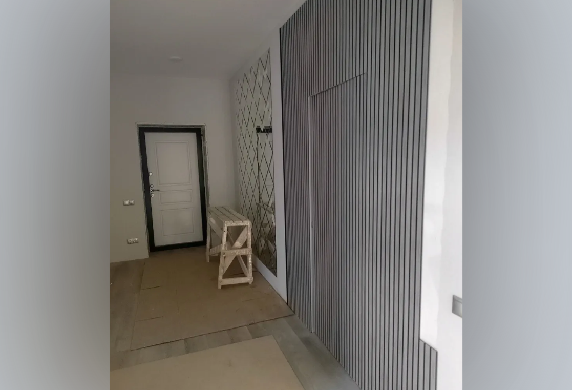 Панель вспененный полистирол ГРЕЙС 3D RAIL 120*2700 мм. Ясень серый