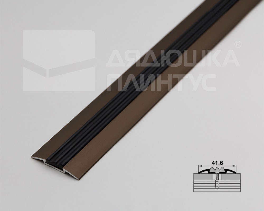 Порог одноуровневый ПС 08.2700.204л Бронза анод