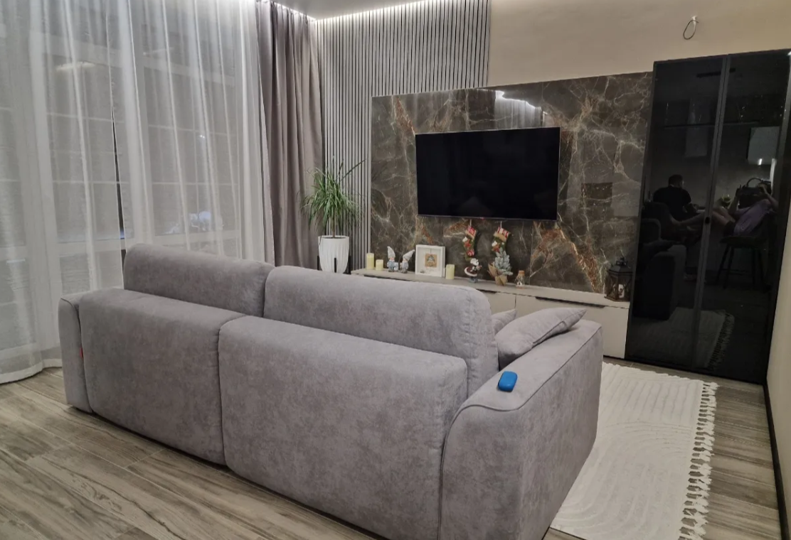 Панель вспененный полистирол ГРЕЙС 3D RAIL 120*2700 мм. Ясень серый