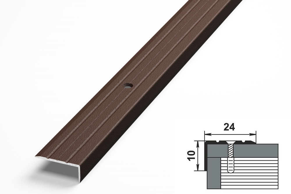 Порог угловой ПУ 01.2700.203 Шоколад