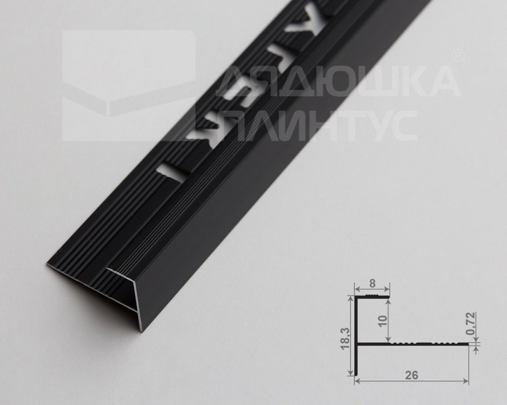 Профиль окантовочный Волшебная палочка Expert MSPKE 13.2700.15 10мм 2,7м Чёрный