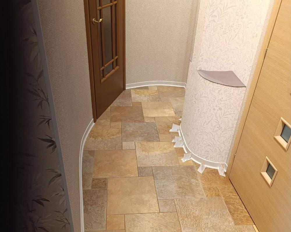 Плинтус ХДФ Dollken S60 60 мм х 2,575м 1248 Бело-серый