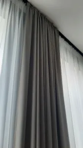 Карниз Шина черный комплект 3-х ряд ПВХ Волшебная палочка 2,2м