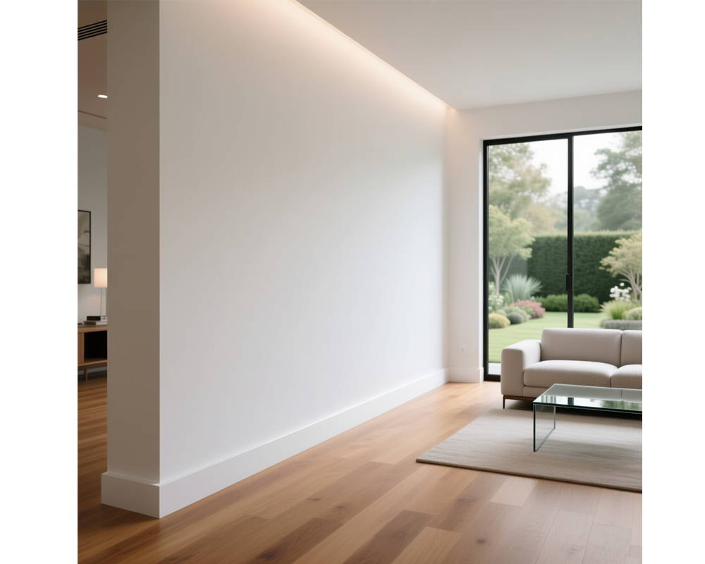 Плинтус из полистирола высокой плотности Волшебная палочка MSPOL 111 38*13*2000 Белый под покраску