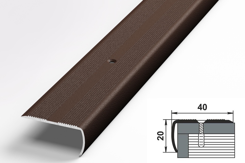Порог угловой ПУ 06.2700.203 Шоколад