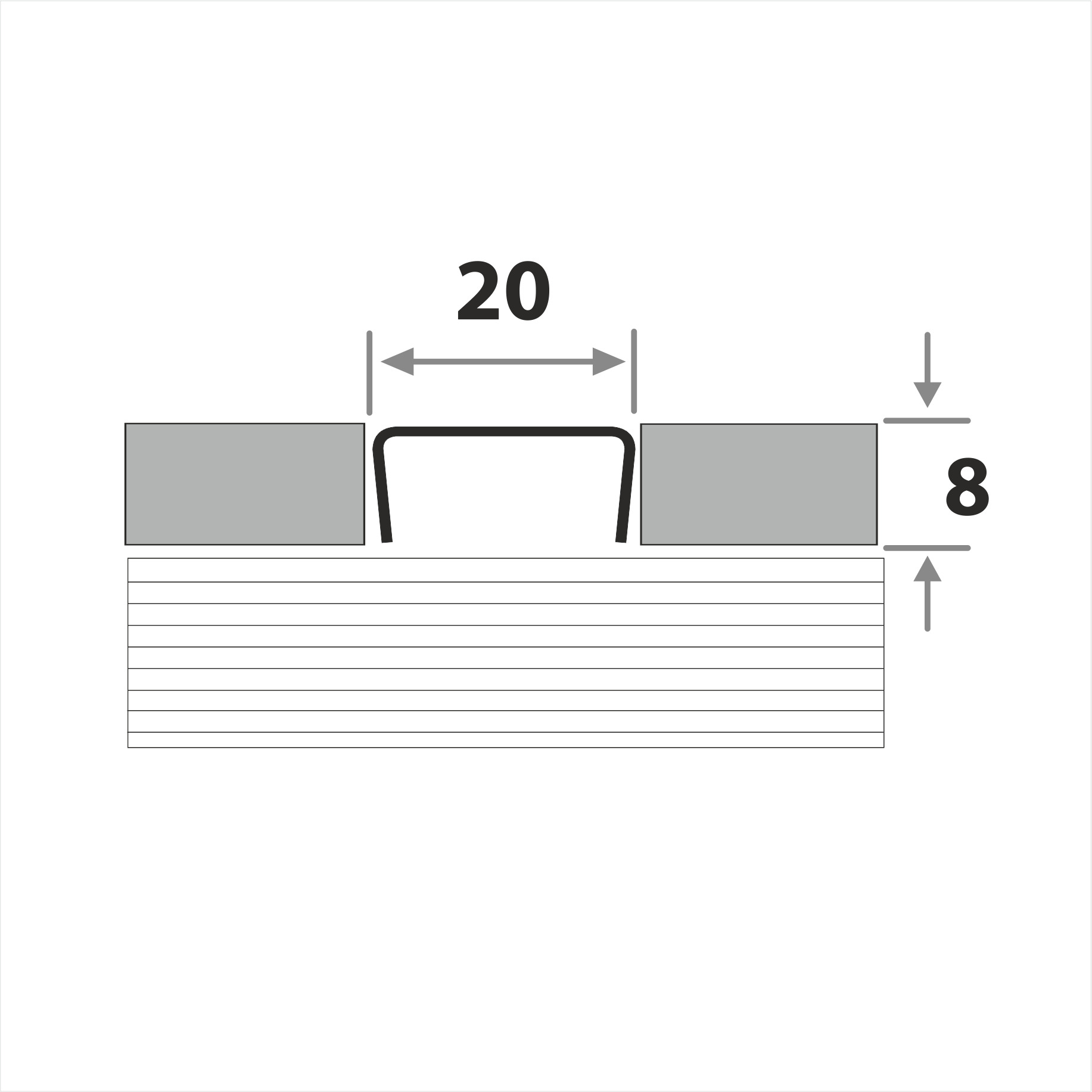 Профиль разделительный ПП 04-8НСК(304).2700.004 2,7 м Бронза