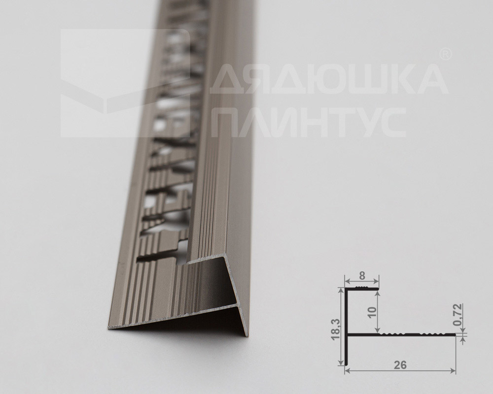 Профиль окантовочный Волшебная палочка Expert MSPKE 13.2700.42L 10мм 2,7м Шампань матовая