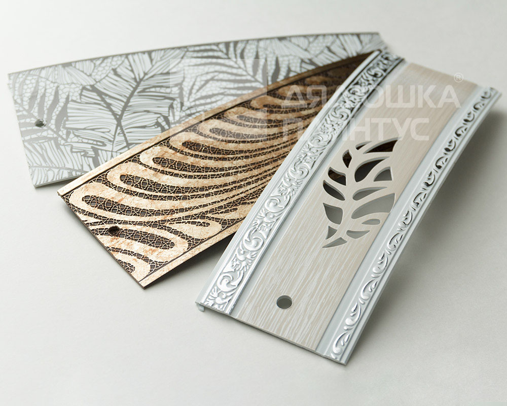 Планка ПВХ Кружево МАГЕЛЛАН 7см 25м Серебро/Шоколад. Цена за 1 метр