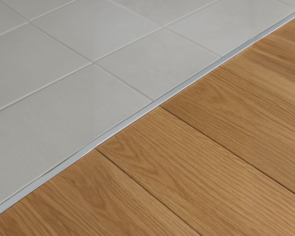 PV101-45 Профиль T-образный плоский Серебро блестящее браш 10мм х 2.7