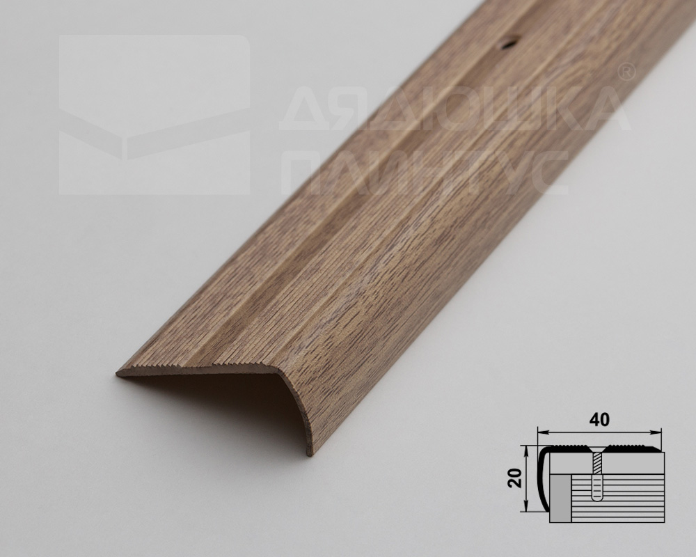 Порог угловой ПУ 06.2700.287 Дуб беленый