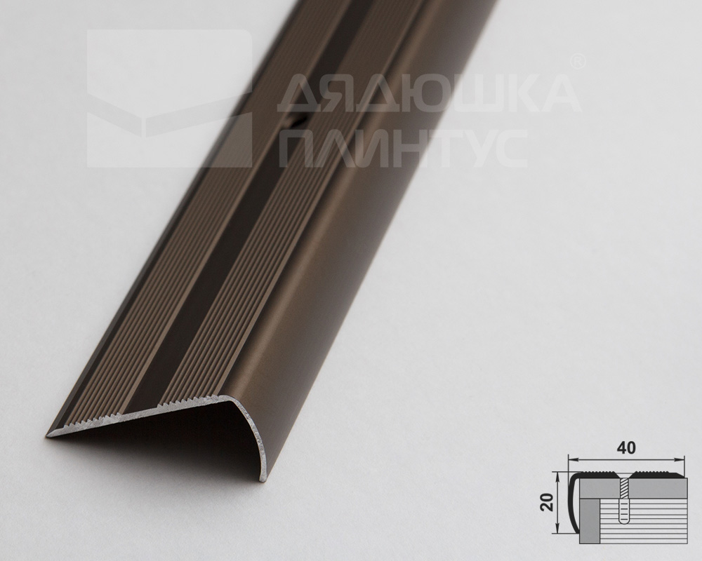 Порог угловой ПУ 06.900.04л Бронза