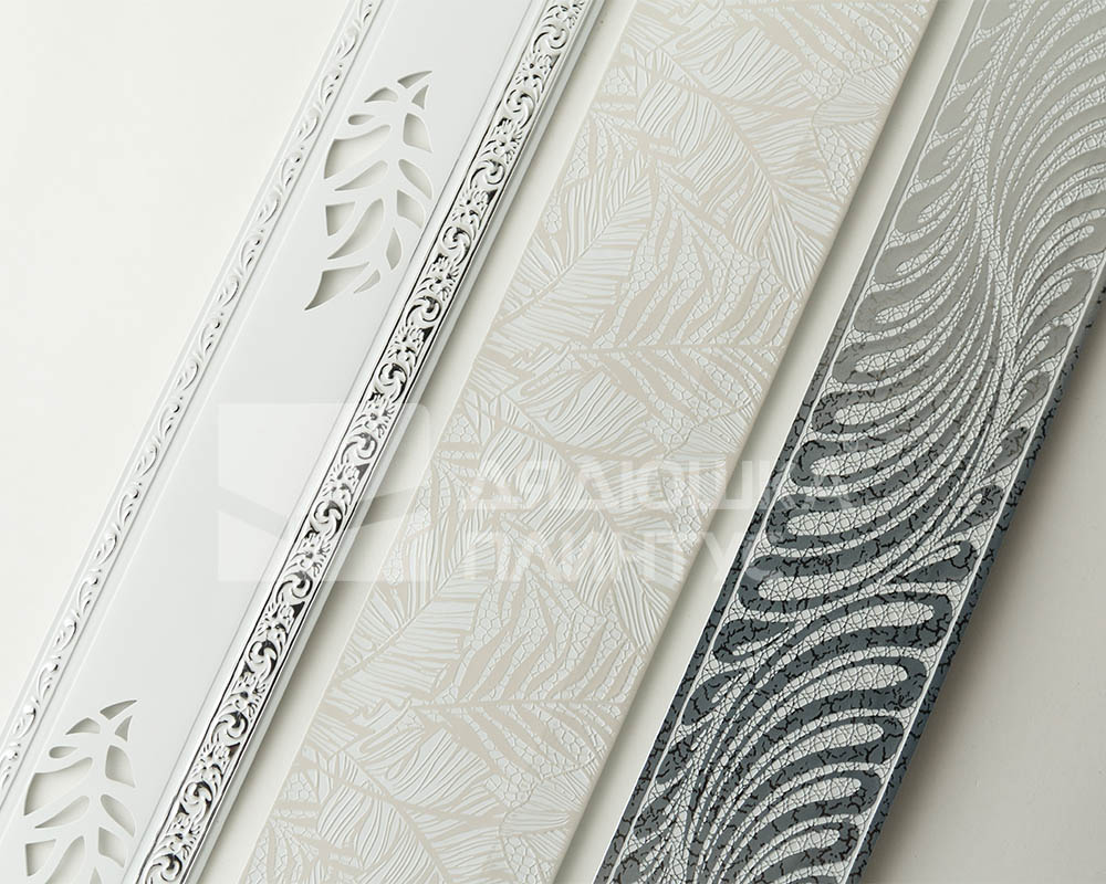 Планка ПВХ Лист МАГЕЛЛАН 7см 25м Серебро/Ясень беленый. Цена за 1 метр