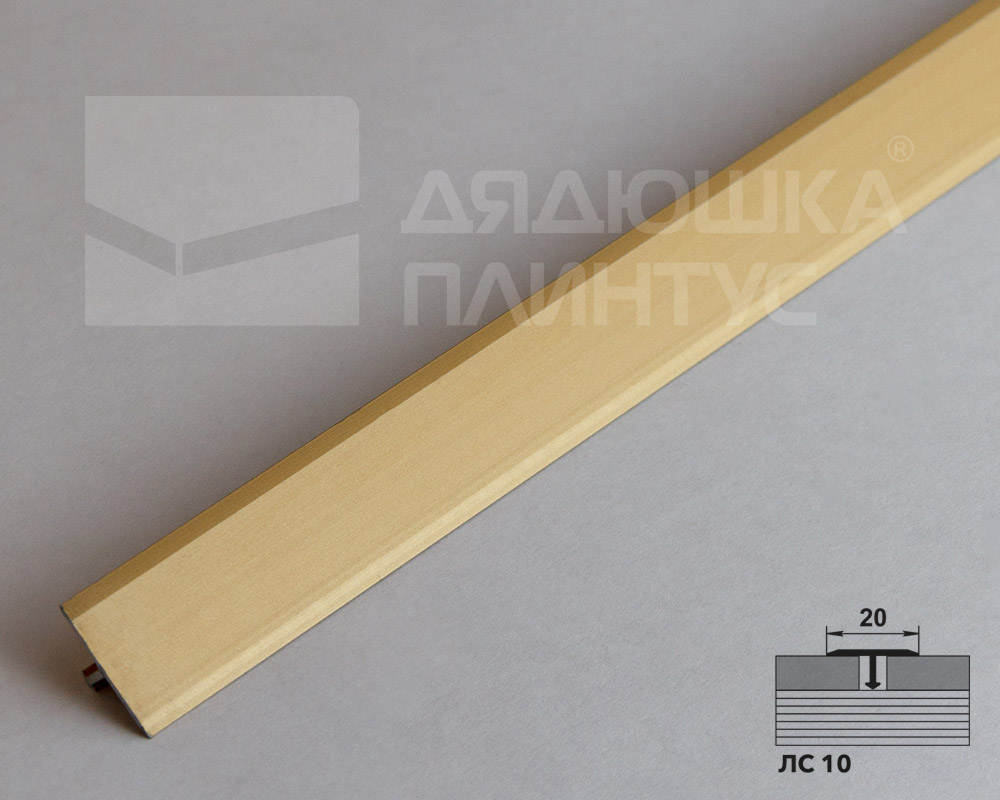 Порог одноуровневый ЛС 10.2700.202л Золото